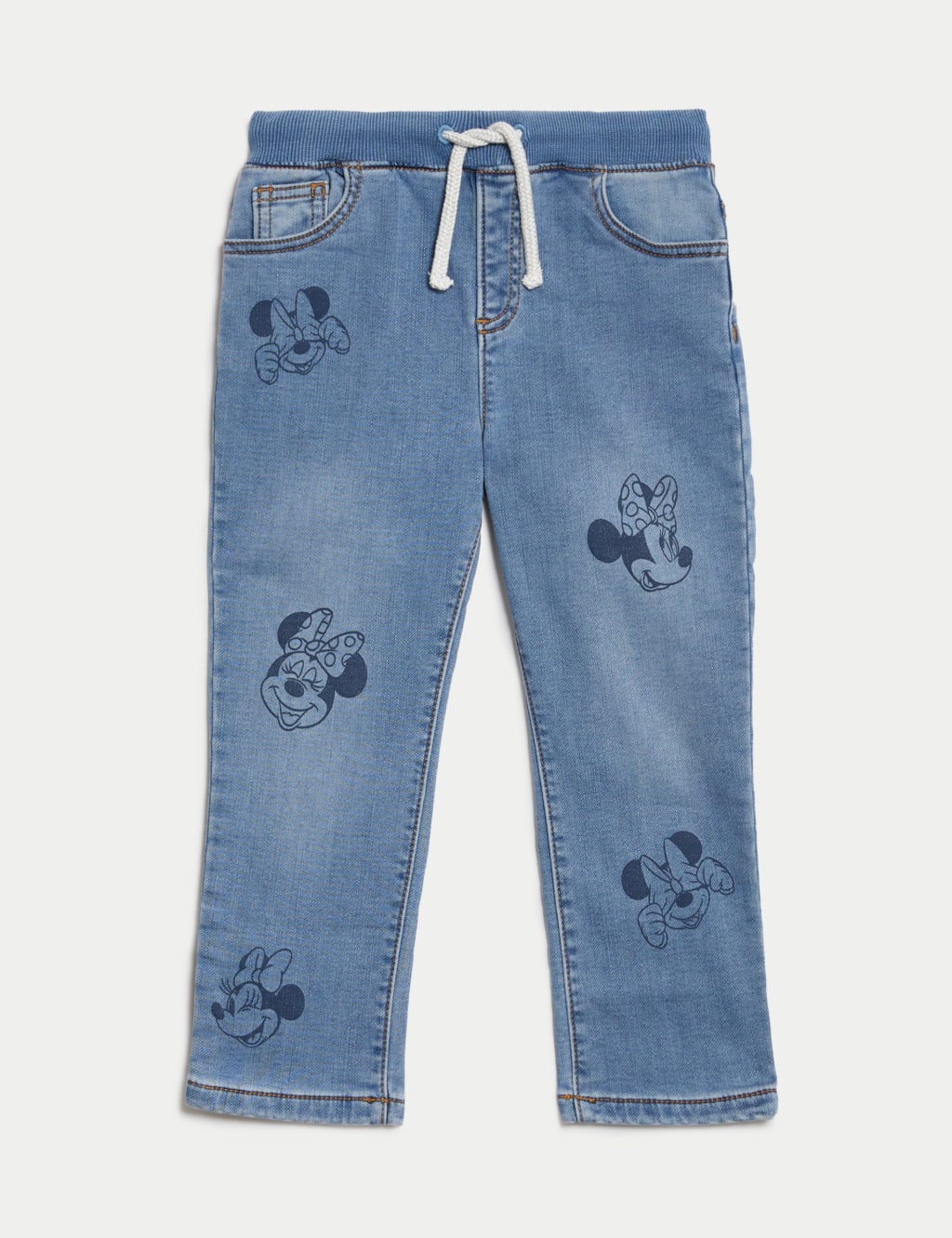 Regular Cotton Rich Minnie Mouse™ Jeans (2-8 Yrs) image 2