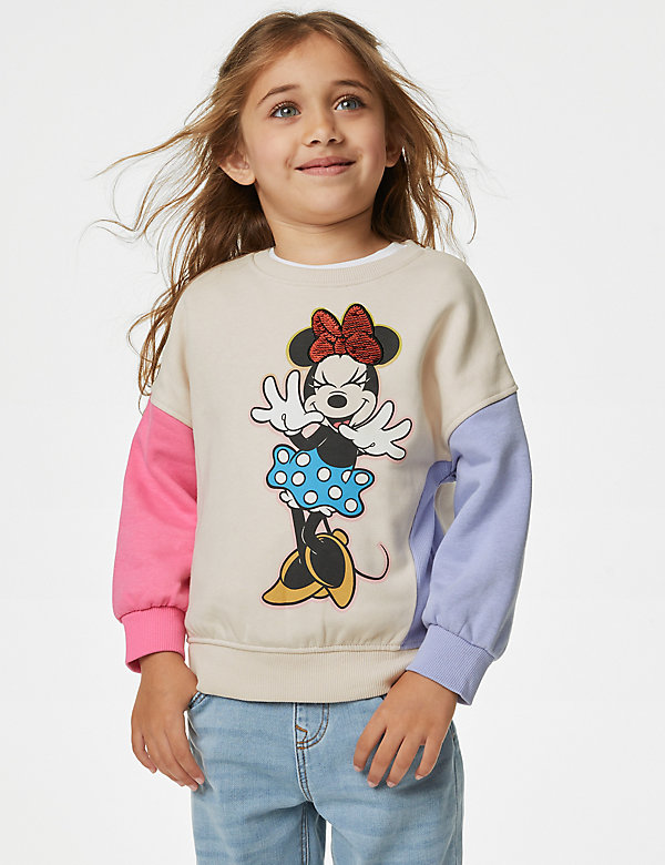 Cotton Rich Minnie™ Sweatshirt (2-8 Yrs) - JO