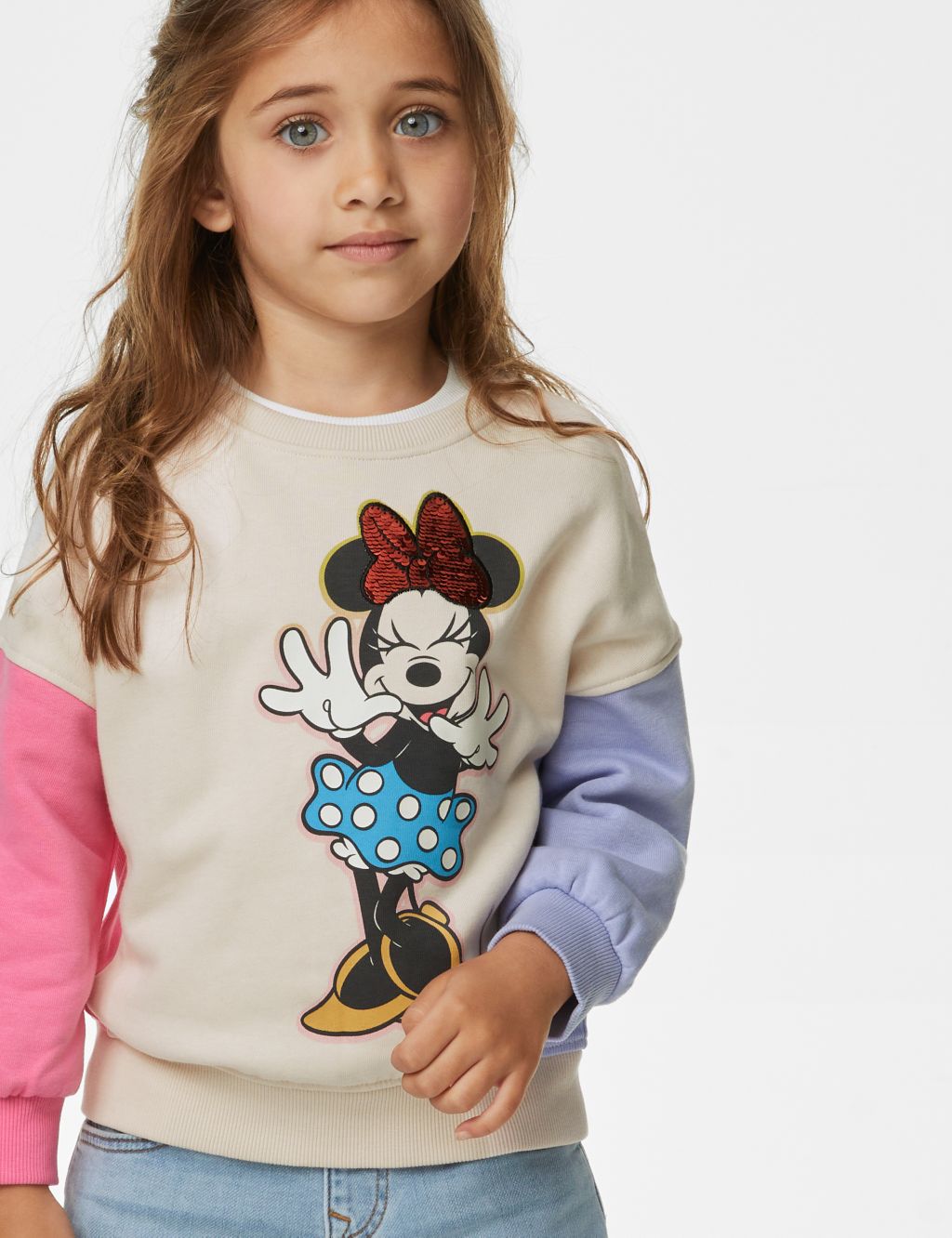Cotton Rich Minnie™ Sweatshirt (2-8 Yrs) image 3