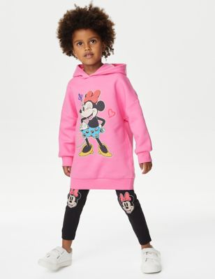 M&S Girls 2pc Cotton Rich Minnie Mousetm Outfit (2-8 Yrs) - 3-4 Y - Pink, Pink