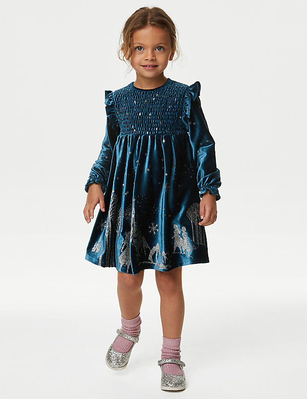 Βελουτέ φόρεμα Disney Frozen™ (2-8 ετών) - GR