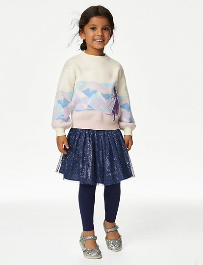 m&s collection disney frozen™ jumper (2-8 yrs) - 2-3 y - ivory mix, ivory mix