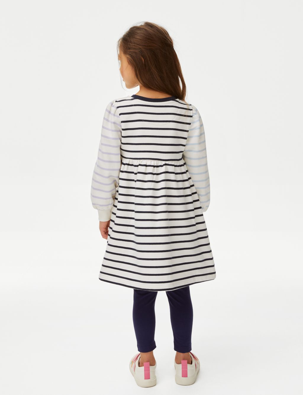 Cotton Rich Frozen™ Stripe Sweatshirt Dress (2-8 Yrs) image 4