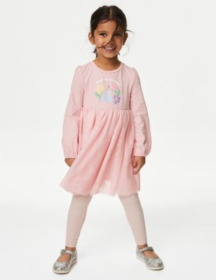 M&S Girls Disney Princess Keep on Growing Tulle Dress (2-8 Yrs) - 3-4 Y - Pink Mix, Pink Mix
