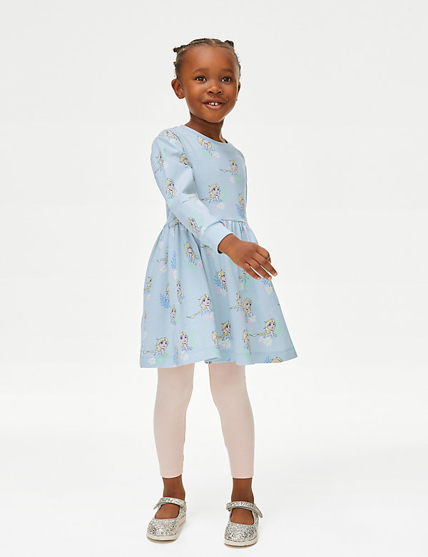 Pure Cotton Disney Frozen™ Dress (2-8 Yrs) - NZ
