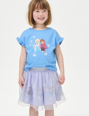 M&S Girls Disney Frozen Elasticated Waist Tutu Skirt (2-8 Yrs) - 3-4 Y - Lilac Mix, Lilac Mix