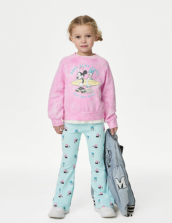 Katoenrijke, uitlopende Minnie Mouse™-legging (2-8 jaar) - NL