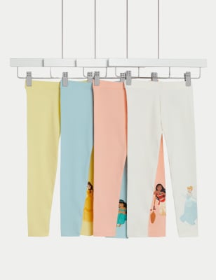 

M&S Collection 4er-Pack Disney Princess™-Leggings mit hohem Baumwollanteil (2-8 J.) - Multi, Multi