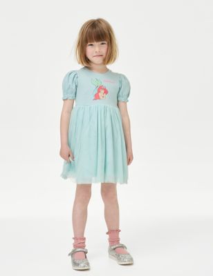 M&S Girl's Disney Princess Little Mermaid Tulle Dress (2-8 Yrs) - 2-3 Y - Multi, Multi