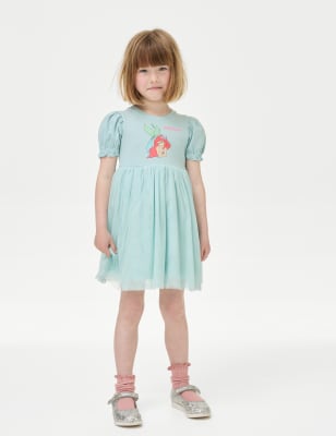 M&S Girls Disney Princess Little Mermaid Tulle Dress (2-8 Yrs) - 2-3 Y - Multi, Multi