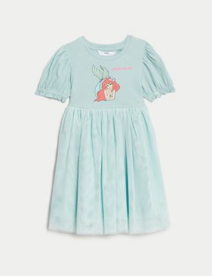 M&S Girls Disney Princesstm Little Mermaid Tulle Dress (2-8 Yrs) - 2-3 Y - Multi, Multi