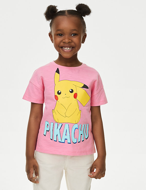 T-Shirt aus reiner Baumwolle mit Pokémon™-Motiv (4–8 J.) - DE
