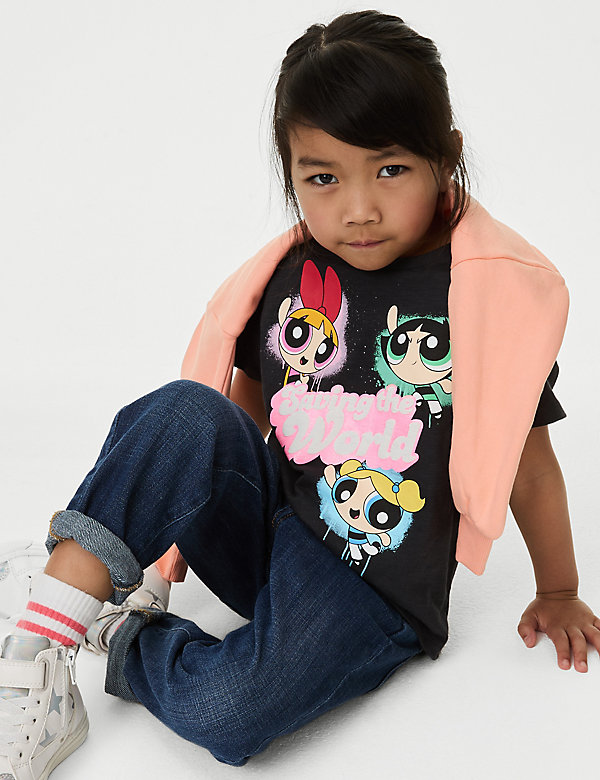 T-Shirt aus reiner Baumwolle mit Powerpuff Girls™-Motiv (2–8 Jahre) - AT