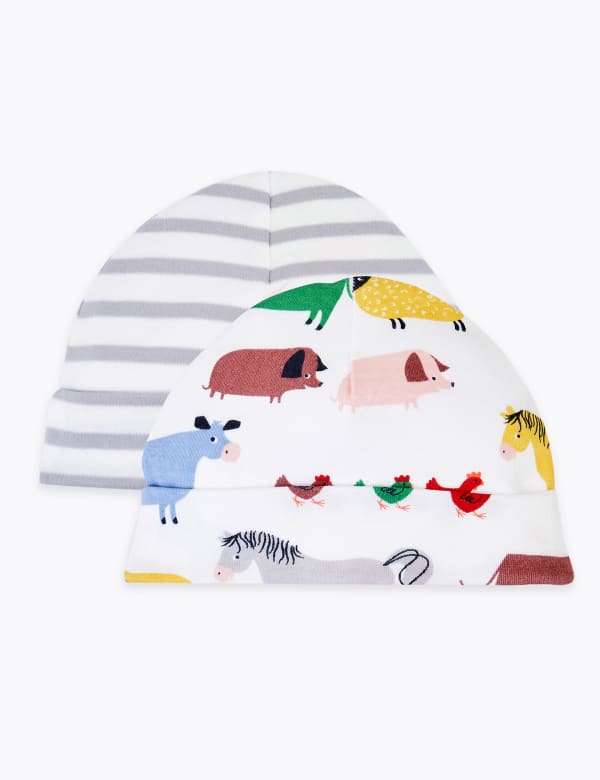 2 Pack Dreamskin® Farmyard Hats (0-12 Mths)