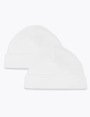 plain white newborn hats