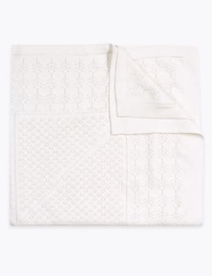 Couverture en maille pointelle avec cachemire