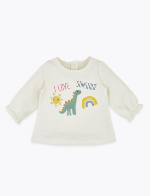 Cotton I Love Sunshine Slogan Sweatshirt (0-3 Yrs)
