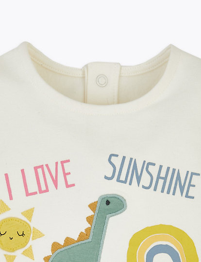 Cotton I Love Sunshine Slogan Sweatshirt (0-3 Yrs)