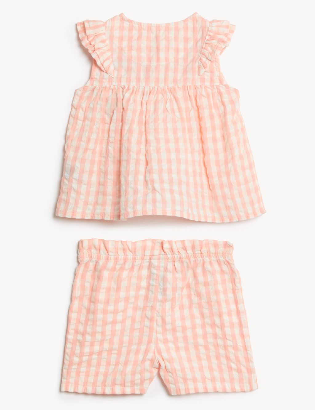 2pc Pure Cotton Gingham Outfit (0-3 Yrs) image 2