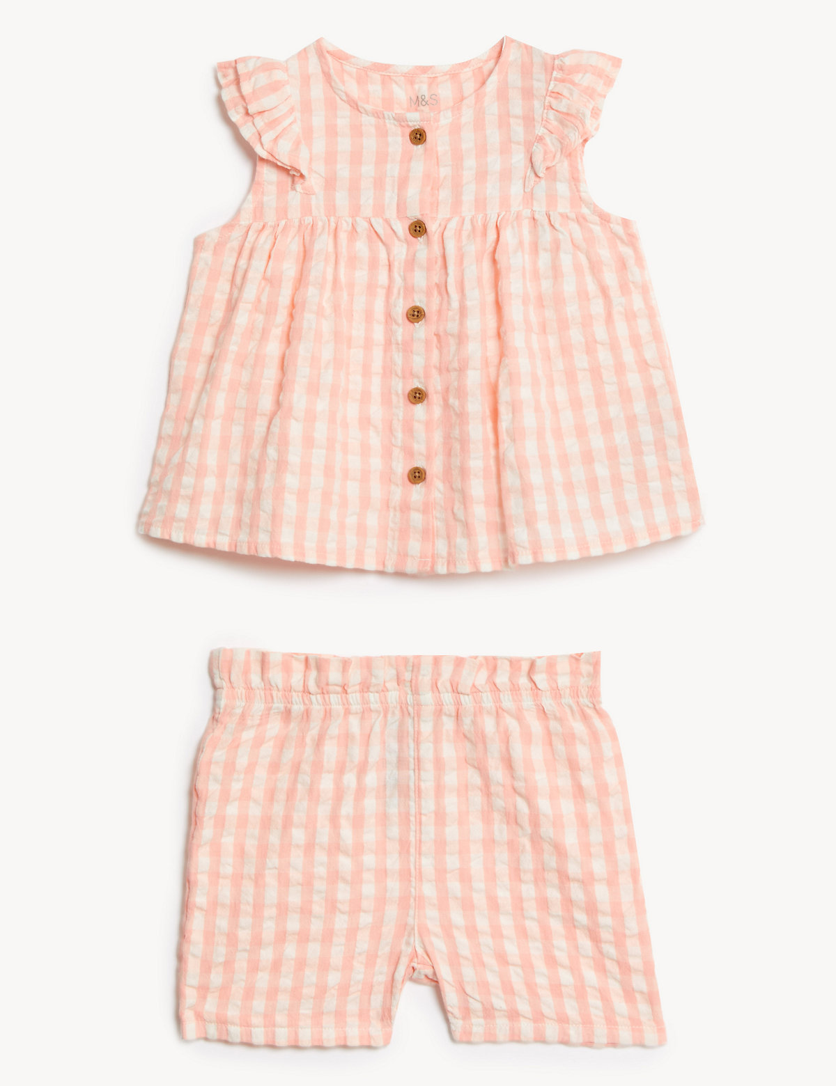 2pc Pure Cotton Gingham Outfit