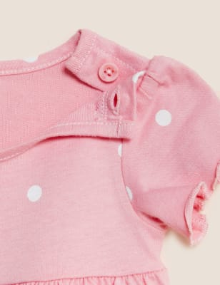 

M&S Collection Vestido 100% algodón de topos (0-3 años) - Multi, Multi