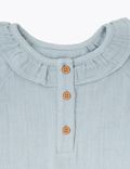 Cotton Frill Collar Woven Dress (0-3 Yrs)
