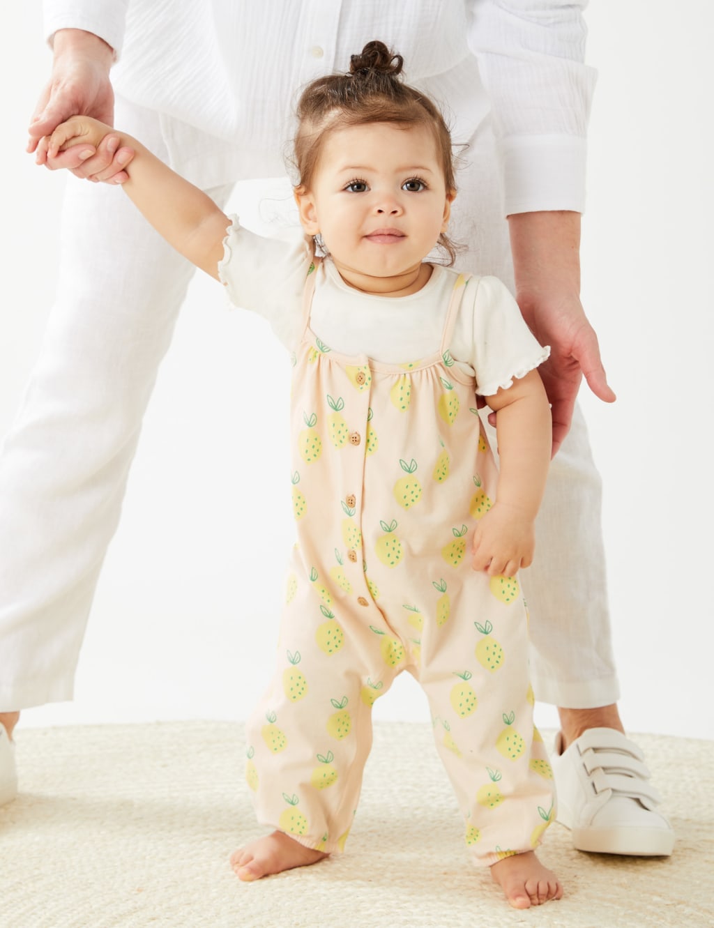 2pc Cotton Rich Lemon Print Outfit (0-3 Yrs) image 1