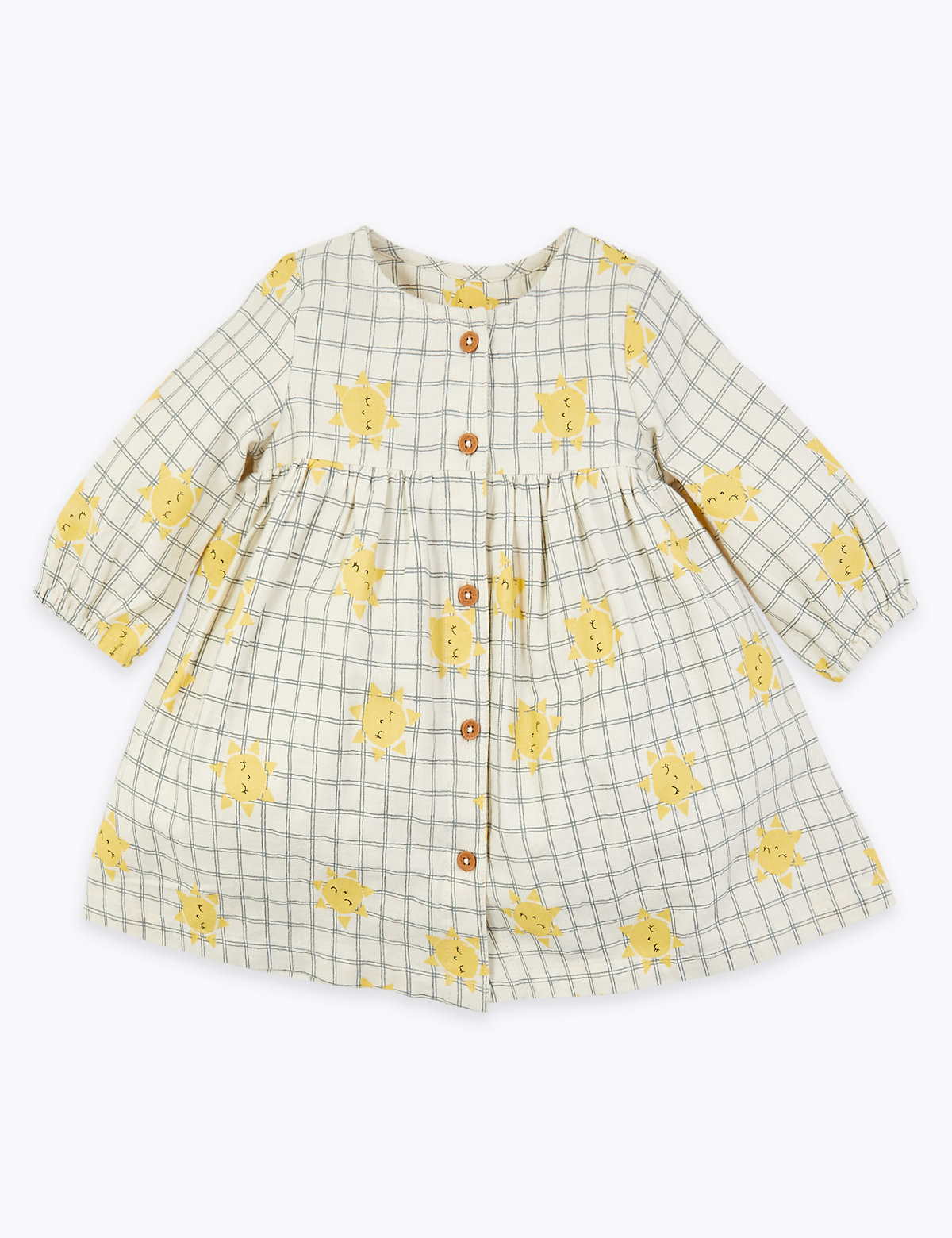 Cotton Sunshine Print Woven Dress (0-36 Mths)
