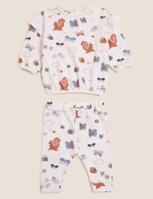 

Girls M&S Collection 2pc Cotton Rich Nature Print Outfit (0-3 Yrs) - Cream Mix, Cream Mix