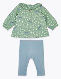 2 Piece Cotton Dinosaur Outfit (0-3 Yrs)