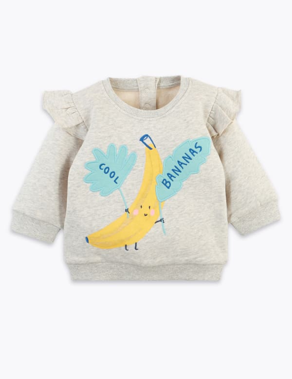 Cotton Palm Tree Sweatshirt (0-3 Yrs)