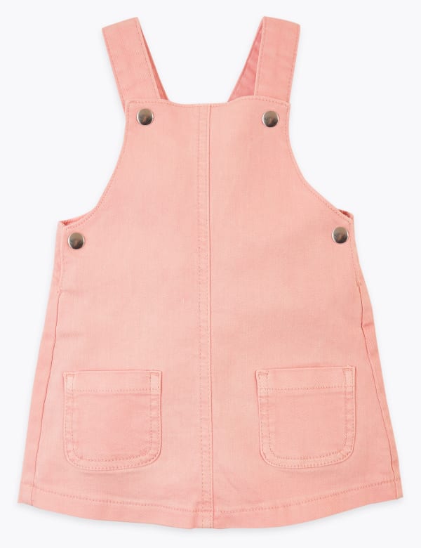 Coloured Denim Pinafore (0-3 Yrs)