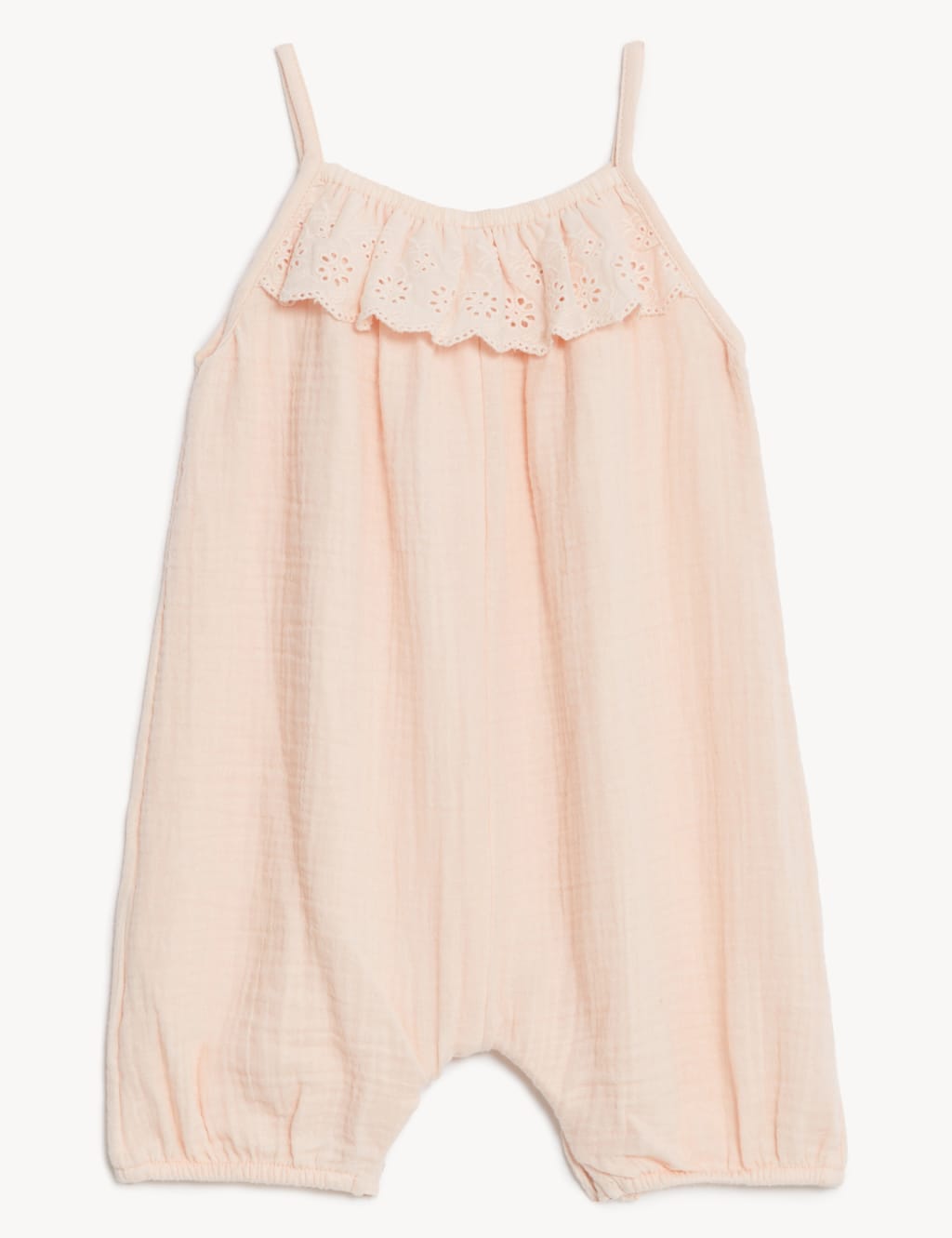 Pure Cotton Broderie Romper (0-3 Yrs) image 2