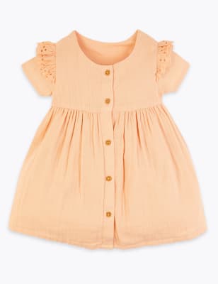 m&s orange dress