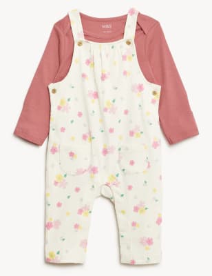 

M&S Collection Conjunto de 0 piezas floral de algodón (2-3 años) - Pink Mix, Pink Mix