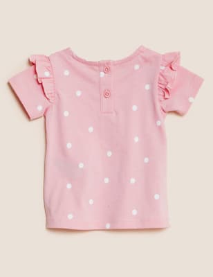 

Girls M&S Collection Pure Cotton Polka Dot T-Shirt (0-3 Yrs) - Multi, Multi