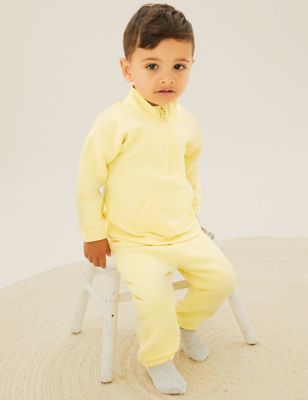 

Girls M&S Collection 2pc Cotton Rich Zip Sweater and Jogger Outfit (0-3 Yrs) - Yellow, Yellow