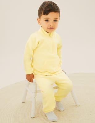 

Girls M&S Collection 2pc Cotton Rich Zip Sweater and Jogger Outfit (0-3 Yrs) - Yellow, Yellow