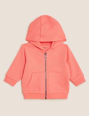 Girls M&S Collection Cotton Rich Zip Hoodie - Multi, Multi