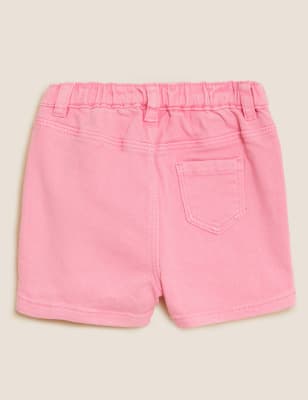 

M&S Collection Pantalón corto de algodón denim (0-3 años) - Coral, Coral