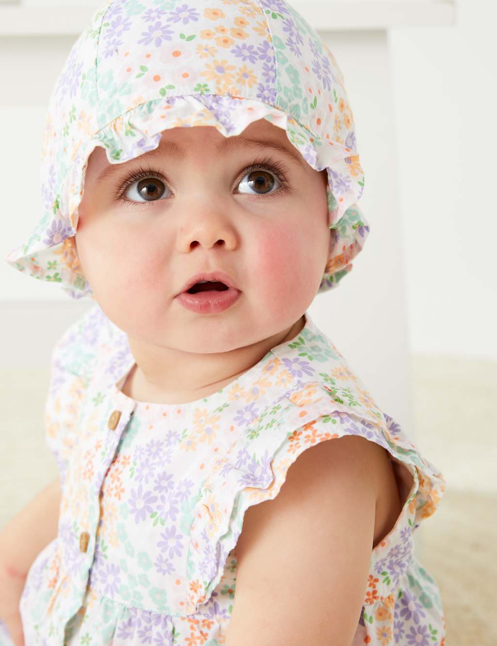 2pc Pure Cotton Floral Outfit (0-3 Yrs) image 7