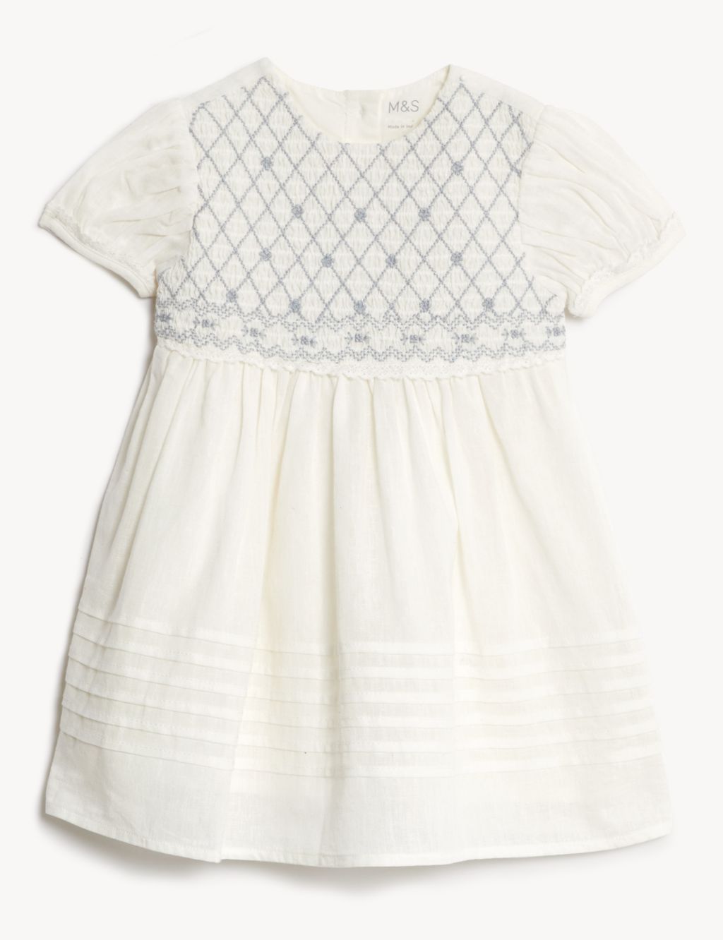Cotton Rich Embroidered Dress (0 - 3 Yrs) image 1