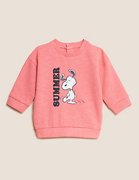 Sweatshirt aus reiner Baumwolle mit Snoopy™-Motiv (0–3 J.)