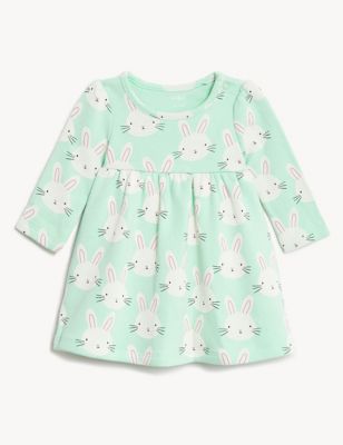 Cotton Rich Bunny Print Dress (0-3 Yrs) - LT