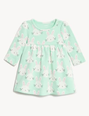 Cotton Rich Bunny Print Dress (0-3 Yrs) - LT