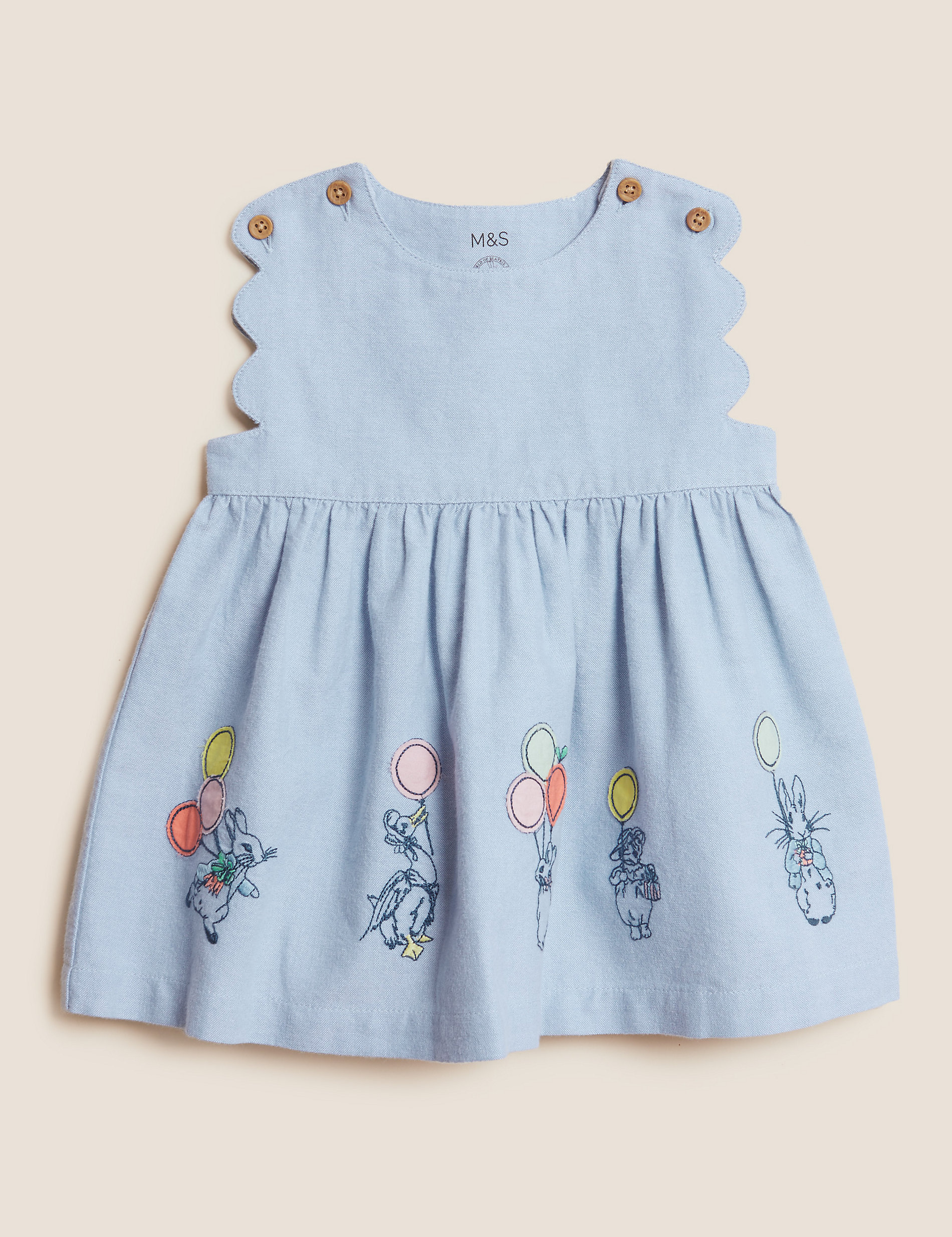 Pure Cotton Peter Rabbit™ Dress (0 - 3 Yrs)