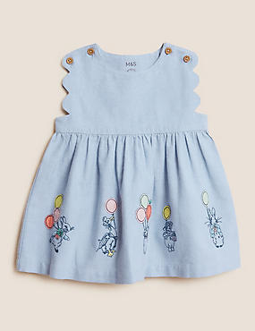 Kleid aus reiner Baumwolle mit Peter Rabbit™-Motiv (0–3 J.)