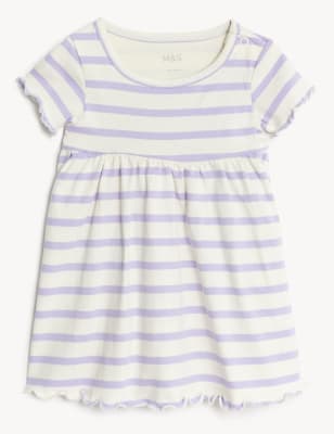 

Girls M&S Collection Pure Cotton Striped Dress (0-3 Yrs) - Lilac Mix, Lilac Mix