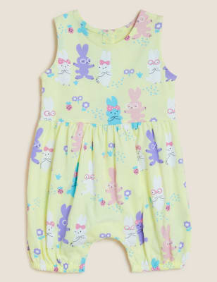

M&S Collection Pelele 100% algodón con estampado de conejos (0-3 años) - Green Mix, Green Mix