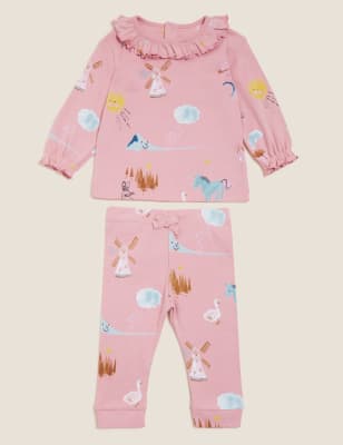 

Girls M&S Collection 2pc Pure Cotton Nature Print Outfit (0-3 Yrs) - Tea Rose, Tea Rose